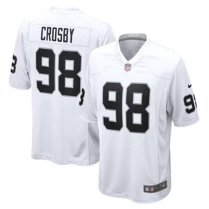 Maxx Crosby Las Vegas Raiders Nike  Game Jersey -  White- 49Native