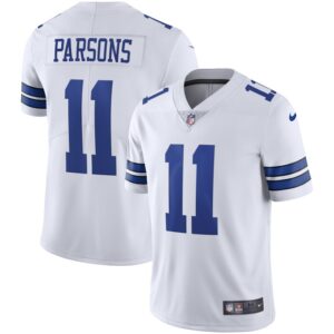 Micah Parsons Dallas Cowboys Nike Vapor Limited Jersey - White- 49Native
