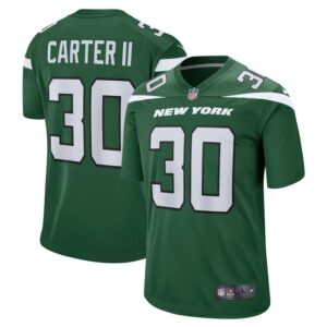 Michael Carter II New York Jets Nike Game Jersey - Gotham Green- 49Native