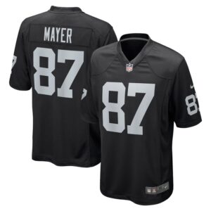 Michael Mayer Las Vegas Raiders Nike 2023 NFL Draft Pick Game Jersey - Black- 49Native