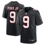 Michael Penix Jr. Atlanta Falcons Nike Throwback Game Jersey -  Black- 49Native