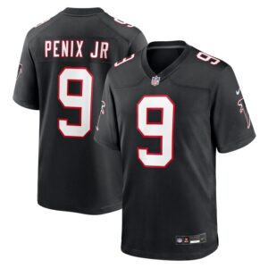 Michael Penix Jr. Atlanta Falcons Nike Throwback Game Jersey -  Black- 49Native