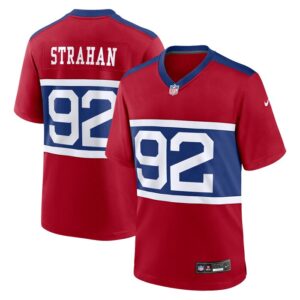 Michael Strahan New York Giants Nike Alternate Retired Player Game Jersey - Century Red- 49Native