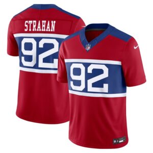 Michael Strahan New York Giants Nike Alternate Vapor F.U.S.E. Retired Player Limited Jersey - Century Red- 49Native