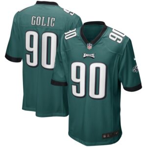 Mike Golic Philadelphia Eagles Nike Game Retired Player Jersey - Midnight Green- 49Native
