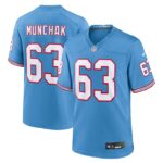 Mike Munchak Tennessee Titans Nike Oilers Throwback Retired Player Game Jersey - Light Blue- 49Native