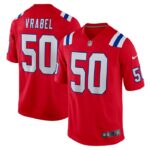 Mike Vrabel New England Patriots Nike Retired Player Alternate Game Jersey - Red- 49Native