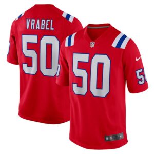 Mike Vrabel New England Patriots Nike Retired Player Alternate Game Jersey - Red- 49Native