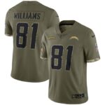 Mike Williams Los Angeles Chargers Nike 2022 Salute To Service Limited Jersey - Olive- 49Native