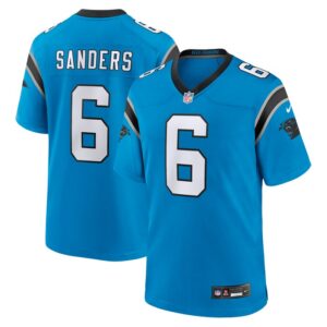 Miles Sanders Carolina Panthers Nike Team Game Jersey - Blue- 49Native