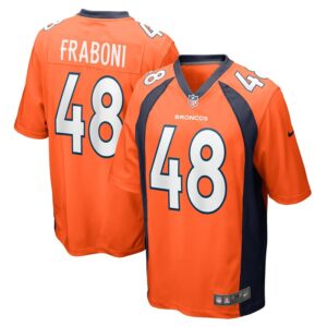 Mitchell Fraboni Denver Broncos Nike Team Game Jersey -  Orange- 49Native