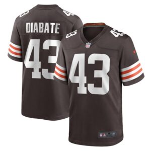 Mohamoud Diabate Cleveland Browns Nike Team Game Jersey -  Brown- 49Native