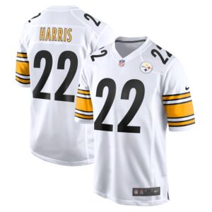 Najee Harris Pittsburgh Steelers Nike Game Jersey - White- 49Native