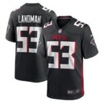 Nate Landman Atlanta Falcons Nike Team Game Jersey -  Black- 49Native