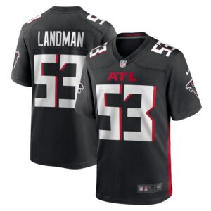 Nate Landman Atlanta Falcons Nike Team Game Jersey -  Black- 49Native