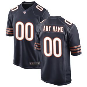 Chicago Bears Nike Custom Game Jersey - Navy- 49Native