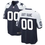 Dallas Cowboys Nike Alternate Custom Game Jersey - Navy- 49Native