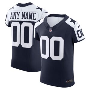 Dallas Cowboys Nike Vapor F.U.S.E. Elite Custom Jersey - Navy- 49Native