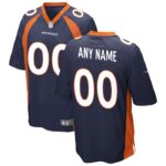 Denver Broncos Nike Alternate Custom Game Jersey - Navy- 49Native
