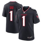Houston Texans Nike #1 Dad Game Jersey - Navy- 49Native