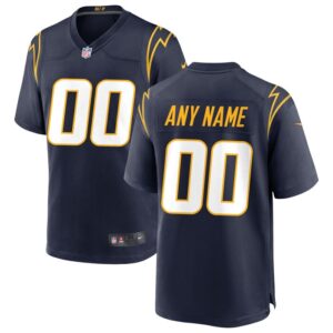 Los Angeles Chargers Nike Alternate Custom Game Jersey - Navy- 49Native