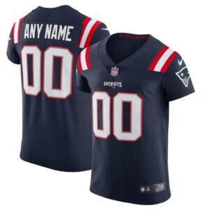 New England Patriots Nike Vapor Elite Custom Jersey - Navy- 49Native