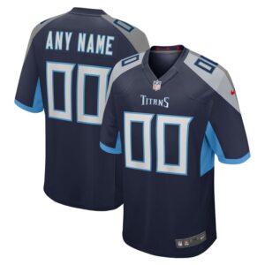 Tennessee Titans Nike Custom Jersey - Navy- 49Native