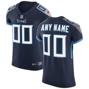 Tennessee Titans Nike Vapor Untouchable Custom Elite Jersey - Navy- 49Native