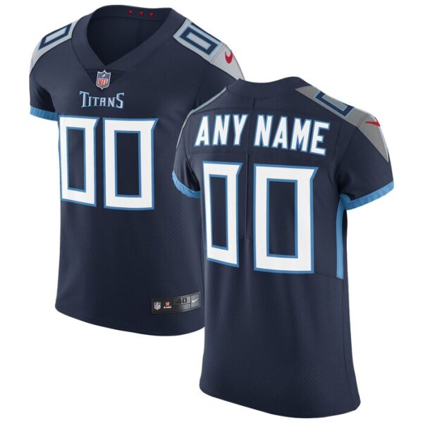 Tennessee Titans Nike Vapor Untouchable Custom Elite Jersey - Navy- 49Native