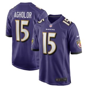 Nelson Agholor Baltimore Ravens Nike Game Jersey - Purple- 49Native
