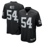 Netane Muti Las Vegas Raiders Nike Team Game Jersey -  Black- 49Native