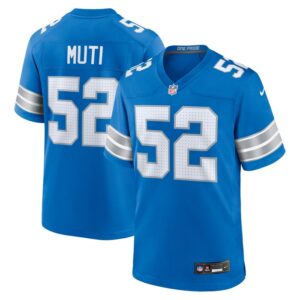 Netane Muti Detroit Lions Nike Game Jersey -  Blue- 49Native