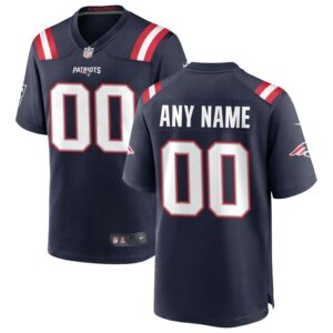 Nike New England Patriots Custom Game Jersey - Navy- 49Native