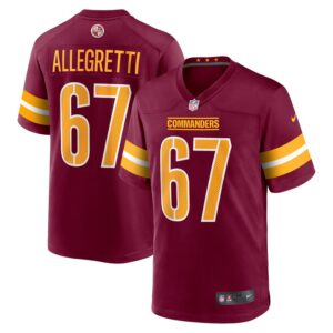 Nick Allegretti Washington Commanders Nike  Game Jersey -  Burgundy- 49Native