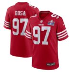 Nick Bosa San Francisco 49ers Nike Super Bowl LVIII Game Jersey - Scarlet- 49Native