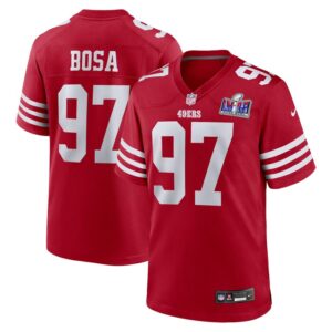 Nick Bosa San Francisco 49ers Nike Super Bowl LVIII Game Jersey - Scarlet- 49Native