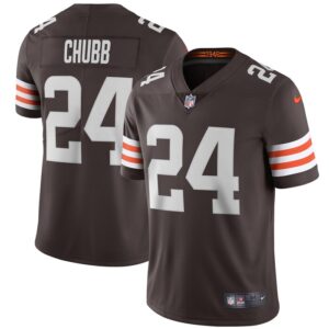Nick Chubb Cleveland Browns Nike Vapor Limited Jersey - Brown- 49Native
