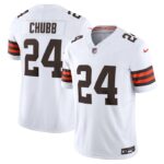 Nick Chubb Cleveland Browns Nike Vapor F.U.S.E. Limited Jersey - White- 49Native