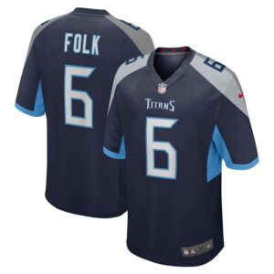 Nick Folk Tennessee Titans Nike Team Game Jersey -  Navy- 49Native
