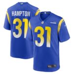 Nick Hampton Los Angeles Rams Nike Home Game Jersey - Royal- 49Native