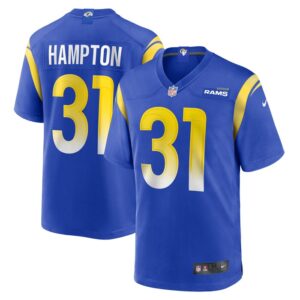 Nick Hampton Los Angeles Rams Nike Home Game Jersey - Royal- 49Native