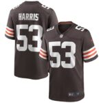 Nick Harris Cleveland Browns Nike Game Jersey - Brown- 49Native