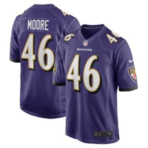 Nick Moore Baltimore Ravens Nike Game Jersey - Purple- 49Native