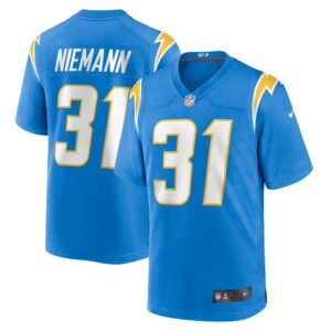Nick Niemann Los Angeles Chargers Nike Game Player Jersey - Powder Blue- 49Native