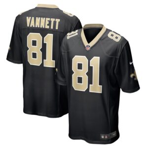 Nick Vannett New Orleans Saints Nike Game Jersey - Black- 49Native