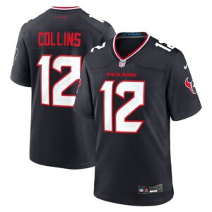 Nico Collins Houston Texans Nike Game Jersey - Navy- 49Native
