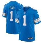 Number 1 Dad Detroit Lions Nike Game Jersey - Blue- 49Native