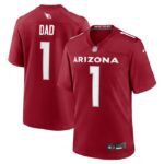 Number 1 Dad Arizona Cardinals Nike Game Jersey - Cardinal- 49Native