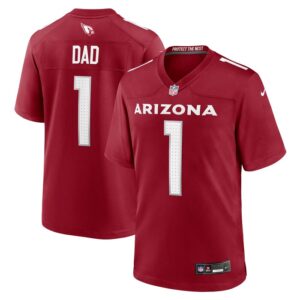 Number 1 Dad Arizona Cardinals Nike Game Jersey - Cardinal- 49Native