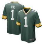 Number 1 Dad Green Bay Packers Nike Game Jersey - Green- 49Native